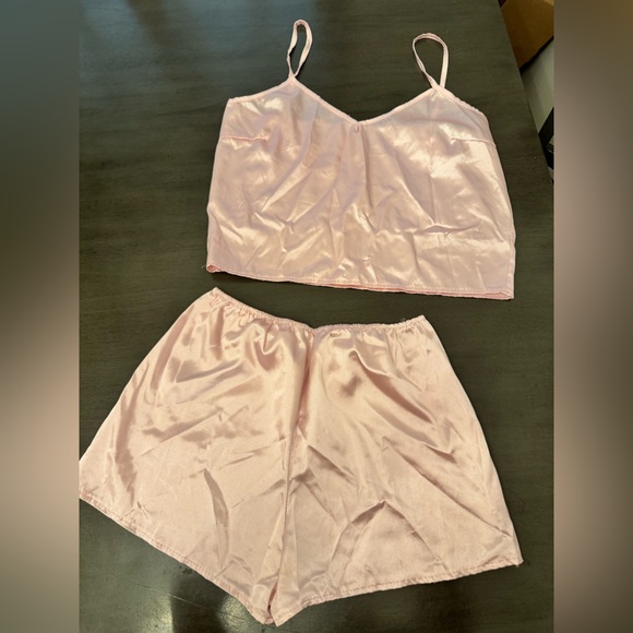 Other - Pink Satin Two-Piece Set